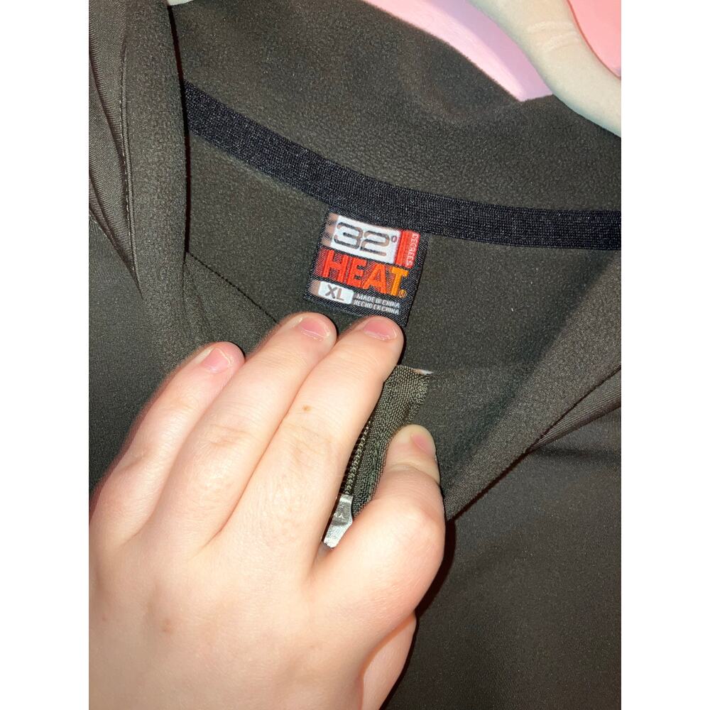 32 Degrees Heat Olive Green Quarter Zip Thermal Pullover XL - Picture 2 of 7